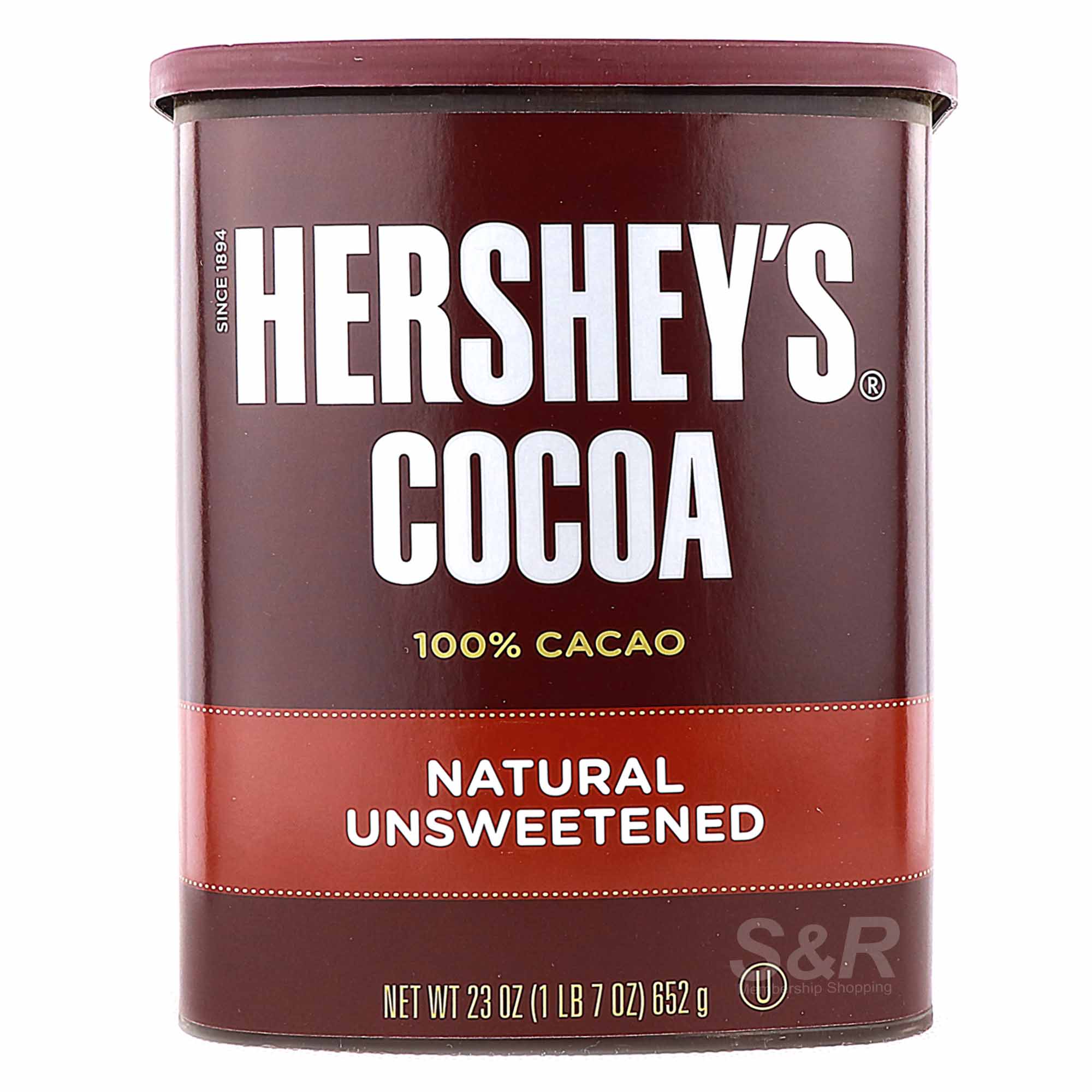 Hershey's Cocoa 100% Natural Unsweetened 652g Hershey's Cocoa 100% Natural Unsweetened 652g